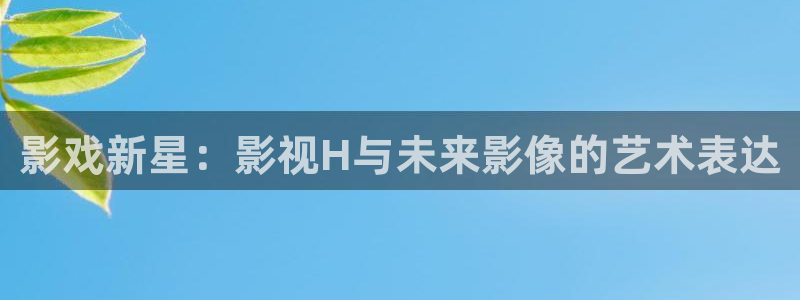 蓝莓视频久久：影戏新星：影视H与未来影像的艺术表达